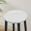 Leobert Taboret barowy - marmur / nogi juoda