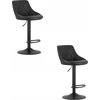 Leobert Baro kėdės KAST, reguliuojamo aukščio, pasukamos, juodos, 85–105 cm, 2 vnt.