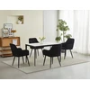 Leobert Chair JORK - juoda aksominė / juoda kojelė x 1