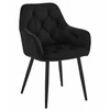 Leobert Chair JORK - juoda aksominė / juoda kojelė x 1