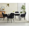 Leobert Chair JORK - juoda aksominė / juoda kojelė x 1