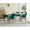 Leobert Chair JORK - tamsiai žalias aksomas / juodos kojos x 1