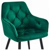 Leobert Chair JORK - tamsiai žalias aksomas / juodos kojos x 1