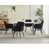 Leobert Chair JORK360 - juoda aksominė / juoda kojelė x 1