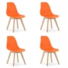 Valora Leobert KITO oranžinė kėdė / natūralios kojos x 4