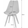 Leobert Kėdė MARK, skaidri su balta pagalvėle, 82 cm