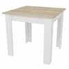 Lauko baldų komplektas Leobert Stalo ir 4 kėdžių komplektas, kvadratinis stalas, ąžuolo sonoma ir juodos spalvos, 80 × 80 cm