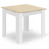 Lauko baldų komplektas Leobert Baldų komplektas su kvadratiniu stalu ir 4 kėdėmis, ąžuolo sonomos/baltos spalvos, stalas 80 × 80 × 75 cm