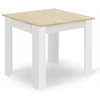 Lauko baldų komplektas Leobert Stalo ir 4 kėdžių komplektas su kvadratiniu stalu, Sonoma ąžuolo, baltos ir pilkos spalvų, 80 × 80 × 75 cm