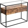 Songmics Konsolė LNT11BX, ruda/juoda