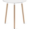 Leobert Stalas KAMI apvalus MDF stalviršis, baltas, Ø 60 cm, 74 cm