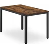 Leobert TESSA stalas 120 cm x 60 cm - kaimiško stiliaus / juodos kojos