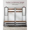 VASAGLE prieškambario kabykla su veidrodžiu, suoliuku ir 2 lentynomis, 35 × 98 × 180 cm 0194343034546