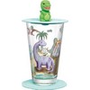Leonardo Stiklinė su dangteliu ir lėkštute 300 ml dinozauras BAMBINI AVVENTURA -