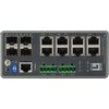 Šakotuvas Level One „LevelOne TURING“ 12 prievadų L3 Lite valdomas gigabito pramoninis komutatorius, 4 x SFP, DIN bėgelis, -40°C iki 75°C, valdomas, L3, gigabito Ethernet (10/100/1000)