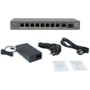 Šakotuvas Level One Carruzzo LevelOne GEP-1011 tinklo komutatorius Ne-valdomas L2 Gigabit Ethernet (10/100/1000) Maitinimas per Eternetą (PoE) Stalinis / tvirtinamas prie sienos Pilka