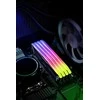 Lexar Ares DDR5 RAM su RGB apšvietimu kompiuterio viduje