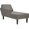 Sofa Chaise Lounge su pagalvės šviesiai pilku velveto audiniu