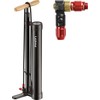 Lezyne Pressure Over Drive Abs-1 Pro grindinė pompikė, 220psi, juoda