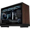 Lian Li DAN kompiuterio korpusass A3-mATX Wood Edition PC-kompiuterio korpusas, Tempered Glass, Micro-ATX – Walnuss, juodos spalvos