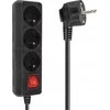 Galios juosta Libox 3 lizdai 5 m juodos (LB0081B-5)