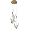 Light Prestige Light Prestige Mariposa LP-1715/3P pakabinamas šviestuvas elegantiško dizaino drugeliai 3x24W LED CCT 3000-4000-6000K auksas