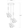 Light Prestige Light Prestige Mariposa LP-1715/3P pakabinamas šviestuvas elegantiško dizaino drugeliai 3x24W LED CCT 3000-4000-6000K auksas