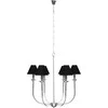 Light Prestige pakabinamas šviestuvas Glamour pakabinamas šviestuvas LP-979/6P liustra ant grandinėlės juoda