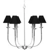 Light Prestige pakabinamas šviestuvas Glamour pakabinamas šviestuvas LP-979/6P liustra ant grandinėlės juoda