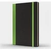 Like U Notebook A5 Pro M + taškai juoda / šviesiai žalia