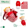 „Lilliputiens Baby in Basket“ su „Aghate“ drabužiais ir antklode