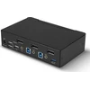 KVM Jungiklis - LINDY 2 Prievadų DisplayPort 1.4, USB 3.0 ir Garso KVM Jungiklis, 7680x4320@60Hz, Juodas