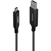 USB Laidas - LINDY USB 3.2 Tipo A į C Hibridinis Laidas, 5Gbps, PVC Danga, 50 m, Juodas