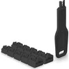 Tinklo Priedas - LINDY RJ45 Prievado Blokatorius 10 vnt. + 1 Raktas, ABS Juodas