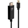Adapteris - LINDY Mini DisplayPort į HDMI Kabelis, 4096x2160@60Hz, 1 m, Juodas