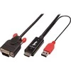 Lindy HDMI laidas – D-Sub (VGA) + USB-A 1 m juodas (41455)