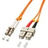Tinklo Kabelis - LINDY Pluošto Kabelis LC/SC OM2 2m 50/125µm Multimode