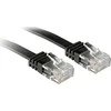 Tinklo Kabelis - LINDY Cat.6 U/UTP Plokščias Tinklo Kabelis, RJ45, M/M, 250MHz, 10 m, Juodas