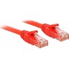 Lindy Tinklo Kabelis - Cat.6 U/UTP 15m 250MHz RJ45 M/F Raudonas