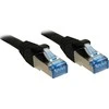 Tinklo Kabelis - LINDY Cat.6A S/FTP LSZH Tinklo Kabelis, RJ45, M/M, 500MHz, 0.5 m, Juodas