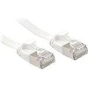 Tinklo Kabelis - LINDY Cat.6A U/FTP Plokščias Tinklo Kabelis, RJ45, M/M, 500MHz, 32AWG, 10 m, Baltas
