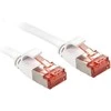 Tinklo Kabelis - LINDY Cat.6 U/FTP Plokščias Tinklo Kabelis, RJ45, M/M, 250MHz, 32AWG, 2 m, Baltas