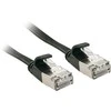 Tinklo Kabelis - LINDY Cat.6A U/FTP Plokščias Tinklo Kabelis, RJ45, M/M, 500MHz, 32AWG, 10 m, Juodas