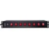 Maitinimo Blokas - LINDY 1.5U 8 Schuko lizdai, PDU, 3500W, 250VAC, 16A, Horizontalus Stovas, Juodas