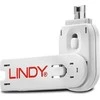 USB Aksesuaras - LINDY USB A Prievado Blokavimo Raktas Nr. 40454 40464 ABS Baltas