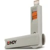 USB Priedas - LINDY USB C Prievado Blokatorių Rinkinys, 4 vnt + raktas, ABS, Oranžinis