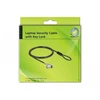 Delock Navilock 20691, 1,5 m, raktas, plienas, juodas, sidabrinis