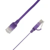 LinkIT Płaski kabelis sieciowy RJ-45, Cat.6a, U/UTP, PVC, violetinė, 3 m (UTP-FL6A-00300-PU)