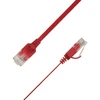 LinkIT Płaski kabelis sieciowy RJ-45, Cat.6a, U/UTP, PVC, raudona, 2.5 m (UTP-FL6A-00250-RD)