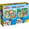 Dėlionė Lisciani Puzzle SupermaxI 2x12 peliukas Mikis